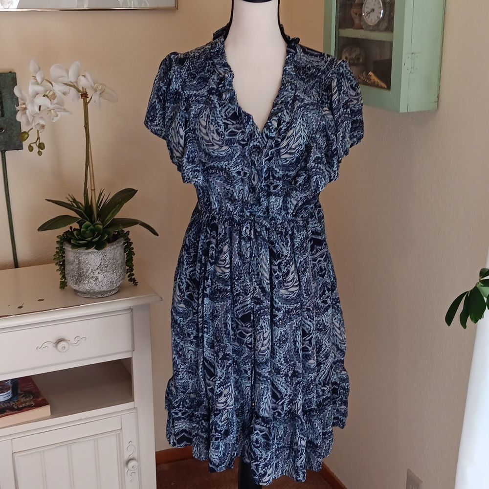 Sundance Skye Dress With Flutter Sleeves. Cottagecore. Beachy. Coastal Cowgirl - Picture 2 of 14